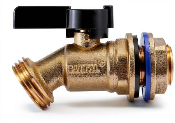 RBS005 Brass Water Container/Rain Barrel Quarter Turn Spigot(LF Compliant, For OPEN TOP BARRELS)-1