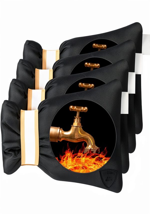 Outdoor Faucet Covers 4-Pack Black Insulated Waterproof Hose Bib-0