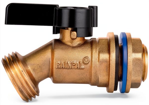 RBS005 Brass Water Container/Rain Barrel Quarter Turn Spigot(LF Compliant, For OPEN TOP BARRELS)-0