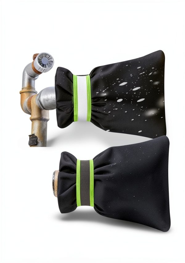 Outdoor Faucet Covers 4-Pack Black Insulated Waterproof Hose Bib-2