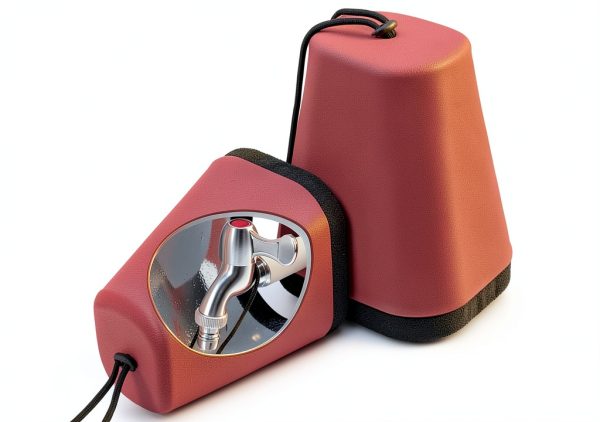 Outdoor Faucet Cover VIHOSE 2-Piece Set Dark Red Freeze Protection-0