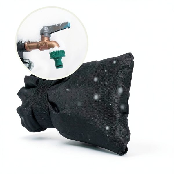 Outdoor Faucet Covers 4-Pack Black Insulated Waterproof Hose Bib-7