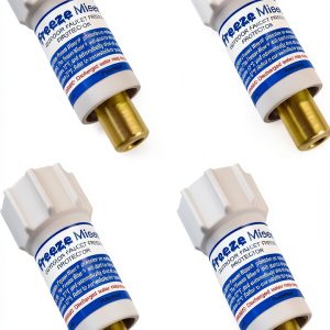 Freeze Miser Outdoor Faucet & Spigot Freeze Protection – Patented Valve Shield, Activates at Water Temperature Below 37°F/3°C – Durable Winter Cover Alternative – Quick Install, Saves Water – 4 Pack-0